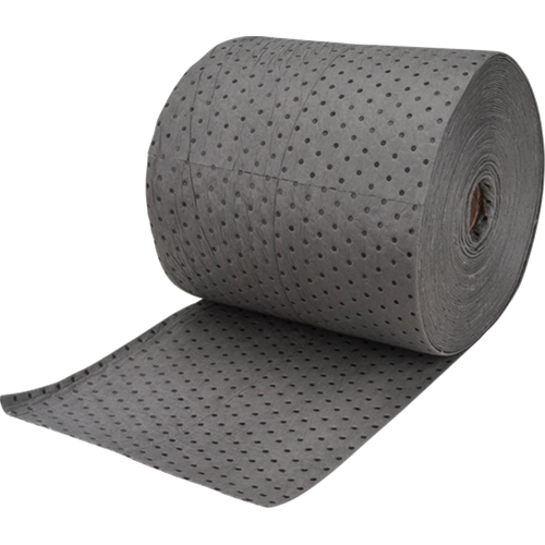 Industrial-Grade Fine Fibre Sorbent Rolls, Heavyweight, 150' L x 15" W, 35 Gal. Absorbancy Superchem Industries