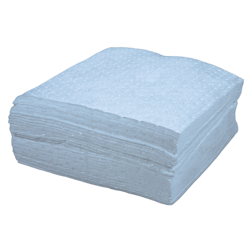 Premium Blue Bonded Sorbent Pads, Oil Only, 15" x 17", 8 gal. Absorbancy Superchem Industries