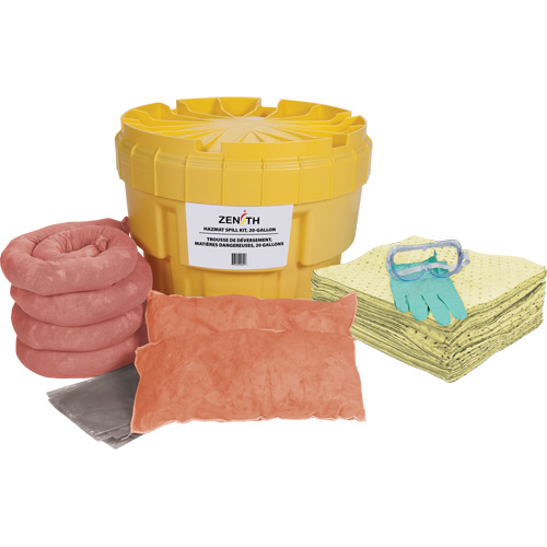 Trousse de lutte contre les d&eacute;versements, Mati&egrave;res dangereuses, Overpack/Baril de r&eacute;cup&eacute;ration, Absorbance de 20 gal. US Superchem Industries