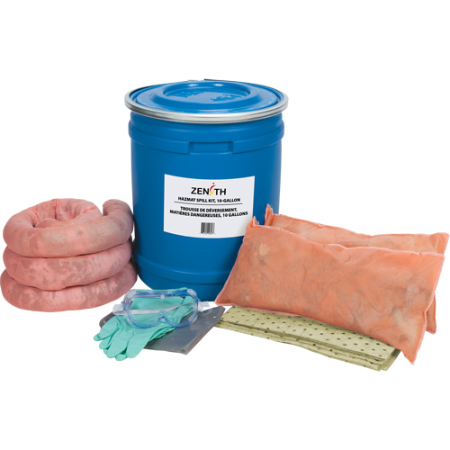 Trousse de lutte contre les d&eacute;versements de premi&egrave;re qualit&eacute; pour camion, Mati&egrave;res dangereuses, Baril, Absorbance de 10 gal. US Superchem Industries