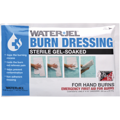 Pansements pour brûlures Water Jel , 8" x 22", Classe 2 Superchem Industries