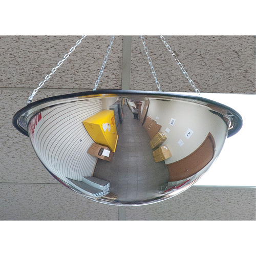 360° Dome Mirror, Full Dome, Open Top, 20" Diameter Superchem Industries