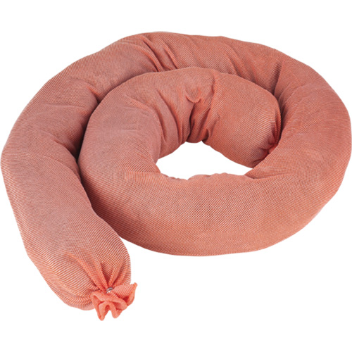 Remblais tubulaires absorbants, Mati&egrave;res dangereuses, Absorption 40 gal., 3" la x 4' lo, Pqt de 25 Superchem Industries