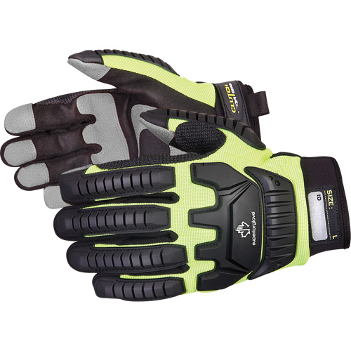 Clutch Gear&reg; Impact-Resistant Mechanic's Gloves, PVC Palm, Size Small Superchem Industries