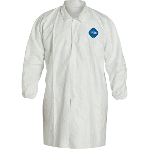 Lab Coat, Tyvek&reg; 400, White, Medium Superchem Industries