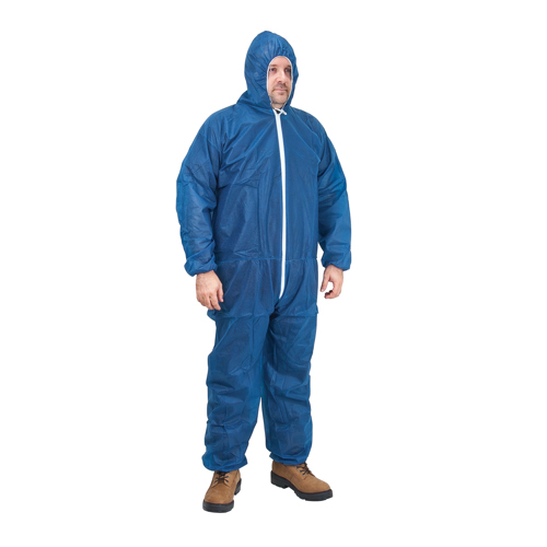 Combinaisons &agrave; capuchon, 4T-Grand, Bleu, Polypropyl&egrave;ne Superchem Industries