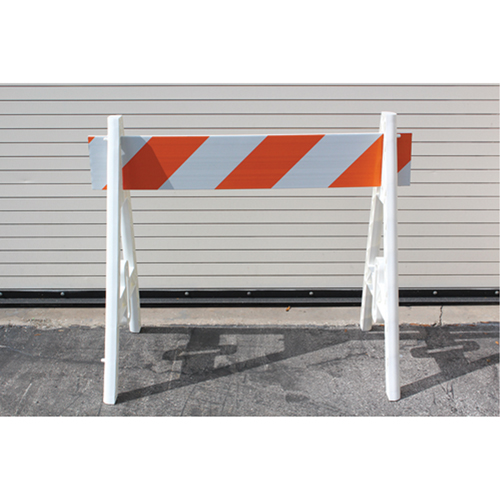 Barricades, A-Frame, 96" L x 40" H, Orange/White Superchem Industries