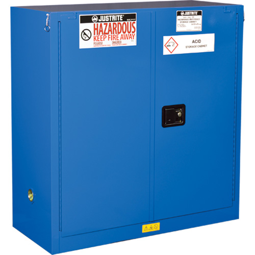 Armoires doubl&eacute;es pour rangement de mati&egrave;res dangereuses Chem-Cor, 30 gal., 43" x 44" x 18" Superchem Industries