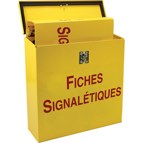 Boîte pour documents de s&eacute;curit&eacute; pour le chantier, Français, Compris reliures Superchem Industries