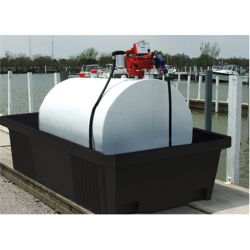 Poly-Tank&reg; Containment Unit 550 With Drain, 113" L x 71" W x 32" H, 750 US gal. Capacity Superchem Industries