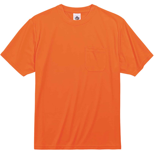 GloWear 8089 Non-Certified T-Shirt, Polyester, Small, High Visibility Orange Superchem Industries