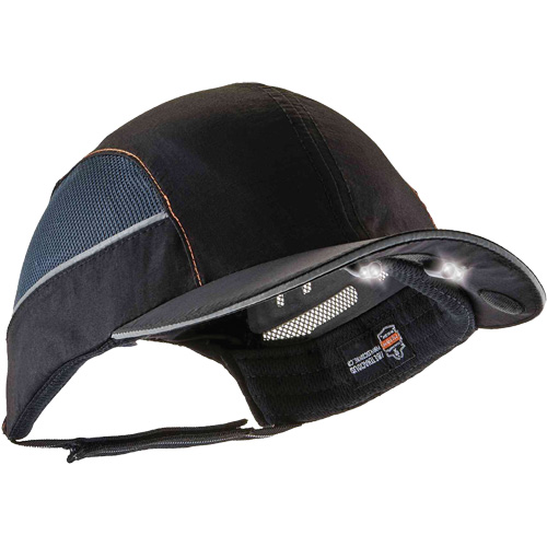 Skullerz&reg; 8960 Short Brim Bump Cap with LED Lighting, Black Superchem Industries