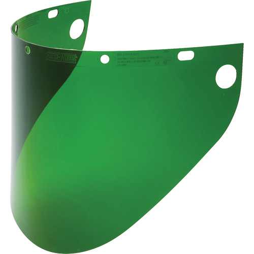 Fibre-Metal&reg; Extended View Faceshield Visor, Propionate, Green Tint Superchem Industries