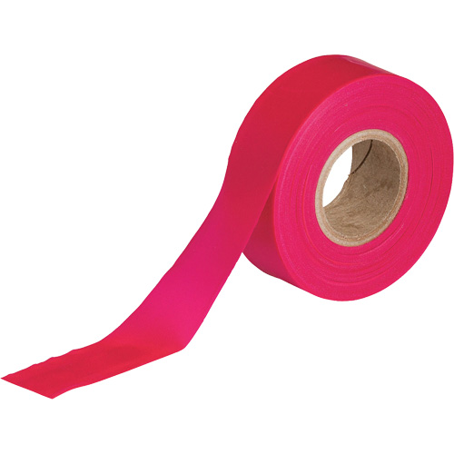 Ruban pour signalisation, 1,188" la x 150' lo, Rouge fluorescent Superchem Industries