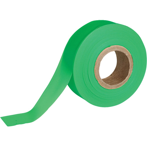 Flagging Tape, 1.188" W x 150' L, Fluorescent Green Superchem Industries