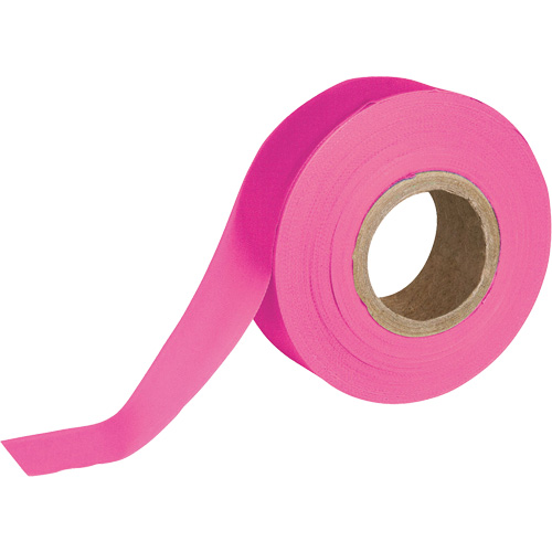 Flagging Tape, 1.188" W x 150' L, Fluorescent Pink Superchem Industries