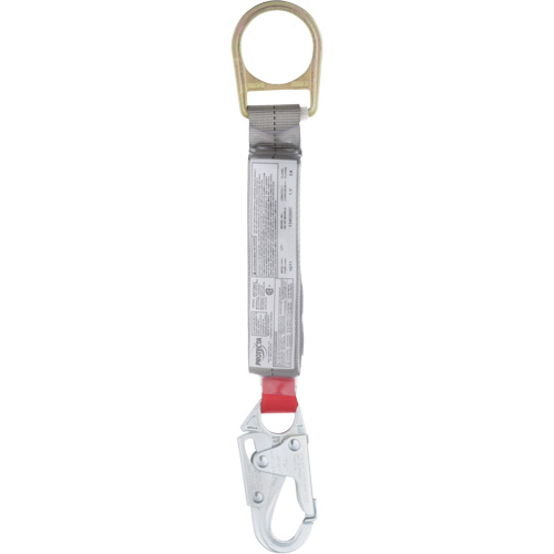 PRO Rope Shock-Absorber, 1.5', Snap Hook/Carabiner Center, Snap Hook Leg Ends, Nylon Superchem Industries