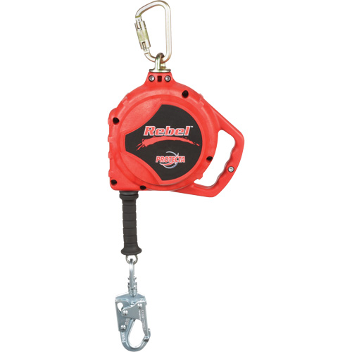 Cordage de s&eacute;curit&eacute; autor&eacute;tractable Rebel, 33', Acier inoxydable, Pivotant Superchem Industries