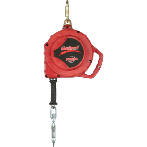 Cordage de s&eacute;curit&eacute; autor&eacute;tractable Rebel, 50', Acier inoxydable, Pivotant Superchem Industries