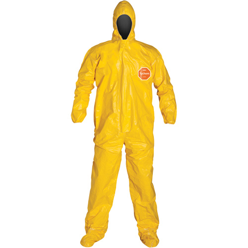 Hooded Chemical-Resistant Coveralls, Tychem&reg; 2000, 2X-Large, Yellow Superchem Industries