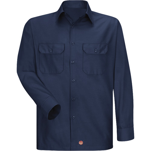 Chemise &agrave; manches longues en tissu ind&eacute;chirable, Hommes, 3T-Grand, Bleu marin Superchem Industries
