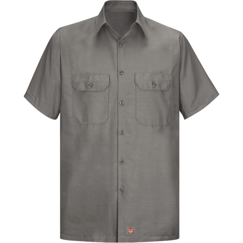 Chemise &agrave; manches courtes en tissu ind&eacute;chirable, Hommes, Grand (grande taille), Gris Superchem Industries