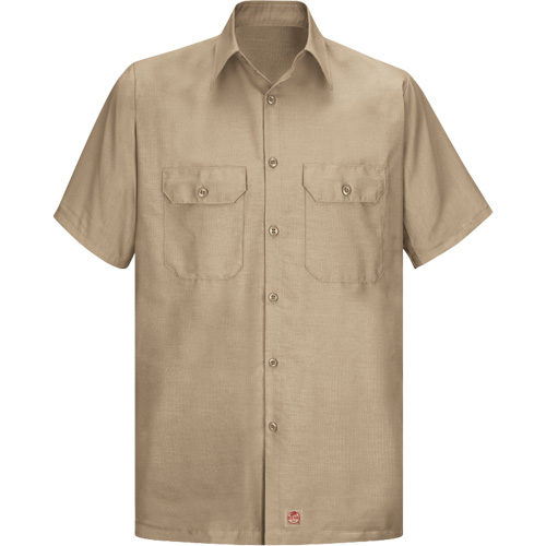 Chemise &agrave; manches courtes en tissu ind&eacute;chirable, Hommes, 3T-Grand, Khaki Superchem Industries