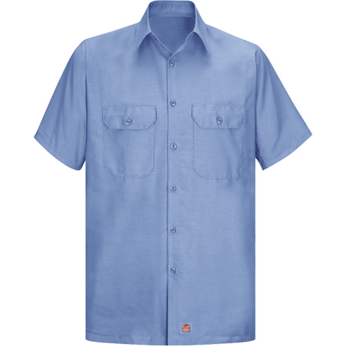 Short Sleeve Ripstop Shirt, Men's, Large (Tall), Blue Superchem Industries