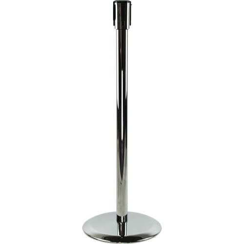 Poteaux recepteurs Slimline TensaBarrier, Hauteur de 38", Chrome poli Superchem Industries