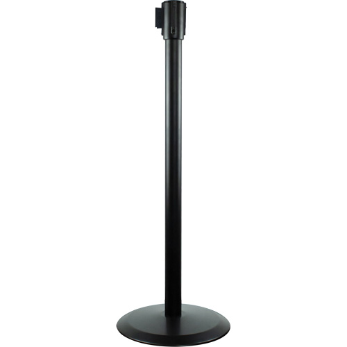Poteaux recepteurs Slimline TensaBarrier, Hauteur de 38", Noir Superchem Industries