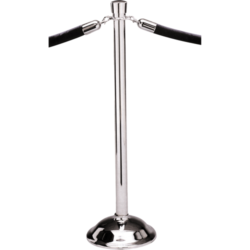 Poteaux portatifs, Hauteur de 39", Chrome satin&eacute; Superchem Industries
