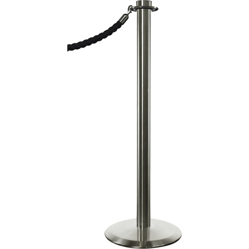 Poteaux portatifs, Hauteur de 34", Chrome satin&eacute; Superchem Industries