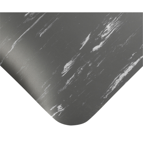 Tapis antimicrobiens Tile-Top Select no 494, Lisse, 4' x 10' x 1/2", Charbon, PVC Superchem Industries