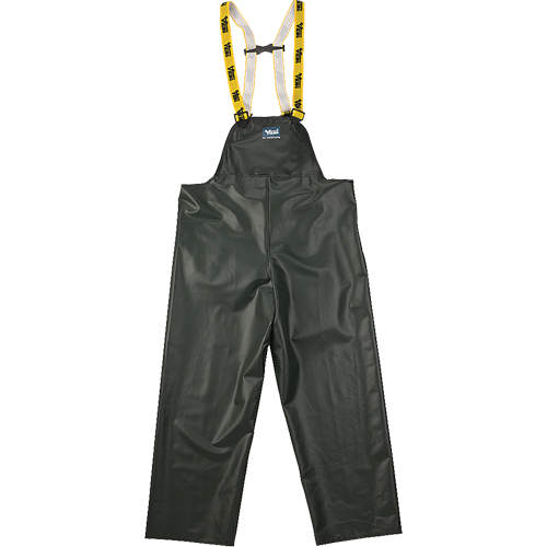 Pantalon de pluie &agrave; bavette Journeyman r&eacute;sistant aux produits chimiques, T-Grand, Vert, Polyester/PVC Superchem Industries