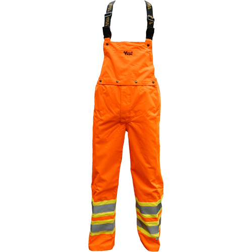 Journeyman Detachable Bib Safety Pants, Polyester, Small, High Visibility Orange Superchem Industries
