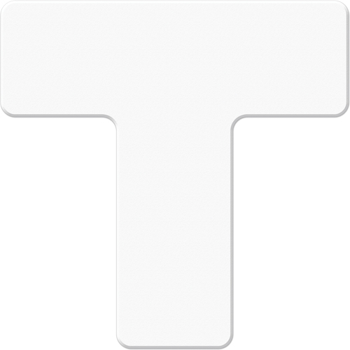 Armor Stripe Lean/5S Markers, T, 6" L x 6" W, White, Plastic Superchem Industries