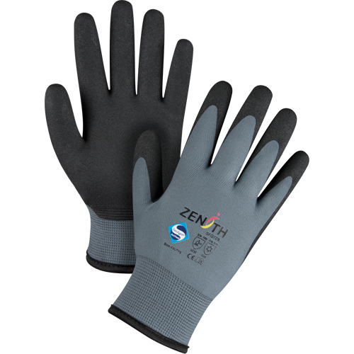 Gants enduits de premi&egrave;re qualit&eacute; ZX-30°, 11/2T-Grand, R&ecirc;vetement PVC, Calibre 15, Enveloppe en Nylon Superchem Industries