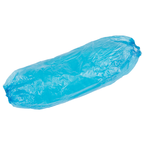 Disposable Sleeves, 18" long, Polyethylene, Blue Superchem Industries