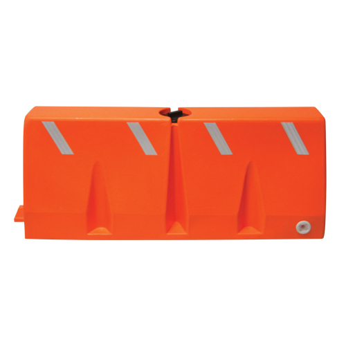 Barri&egrave;res de circulation, Rempli d'eau, 62,25 lo x 24" h, Orange Superchem Industries