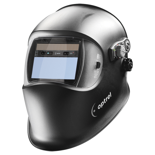 E684 Welding Helmets, 3.94" L x 1.97" W View Area, 4/9 - 13/4/5 - 9 Shade Range, Black Superchem Industries