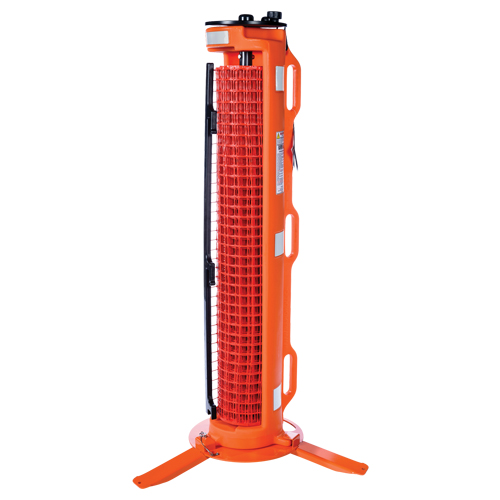 3-Legged Barrier, 50' L, Plastic, Orange Superchem Industries