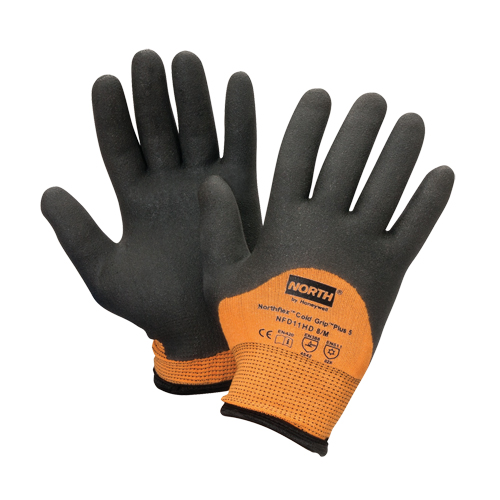 North&reg; Cold Grip Plus 5 Gloves, Size X-Large/10, 15 Gauge, PVC Coated, Polyamide Shell, ANSI/ISEA 105 Level 5 Superchem Industries