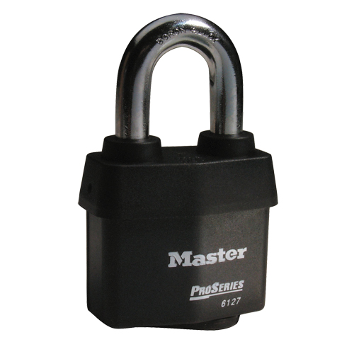 Cadenas Pro-Series Weather Tough, Noir, Cl&eacute;s diff&eacute;rentes, Acier lamin&eacute;, Largeur de 2-5/8" Superchem Industries