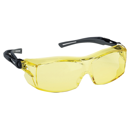 Dynamic OTG Extra Series Safety Glasses, Amber Lens, Anti-Fog/Anti-Scratch, ANSI Z87+/Meets/Exceeds CSA Z94.3 Superchem Industries