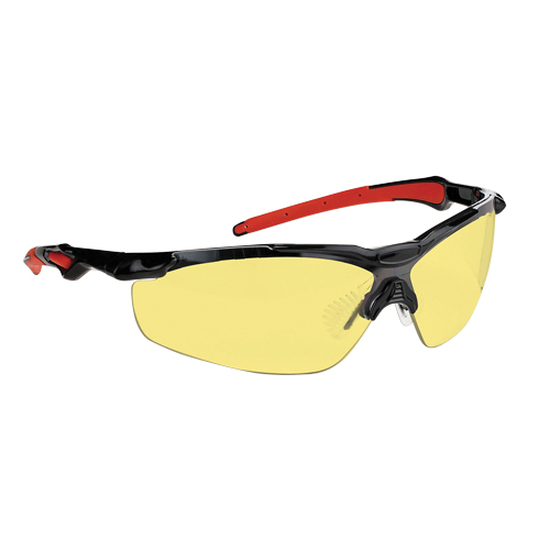 Dynamic Hawk Series Safety Glasses, Amber Lens, Anti-Fog, ANSI Z87+/Meets/Exceeds CSA Z94.3 Superchem Industries