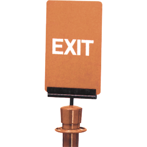 "Exit" Crowd Control Sign, 11" x 7", Plastic, English Superchem Industries