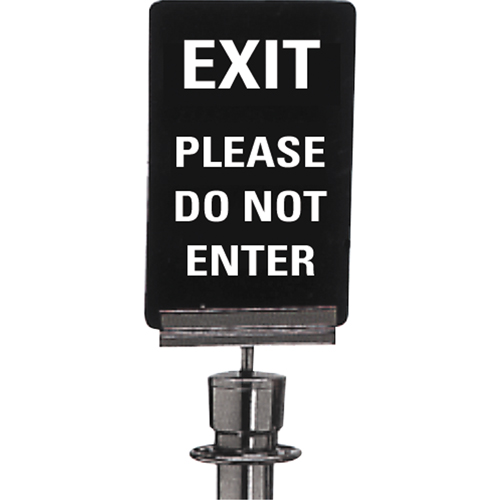 "Exit: Please Do Not Enter" Crowd Control Sign, 11" x 7", Plastic, English Superchem Industries