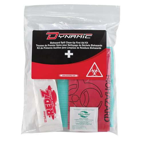 Dynamic Biohazard Spill Clean-Up First Aid Kit, Class 1 Medical Device, Resealable Plastic Bag Superchem Industries