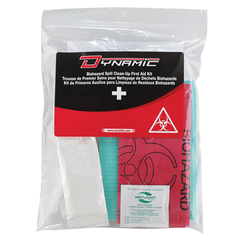 Dynamic Biohazard Spill Clean-Up First Aid Kit, Class 1 Medical Device, Resealable Plastic Bag Superchem Industries