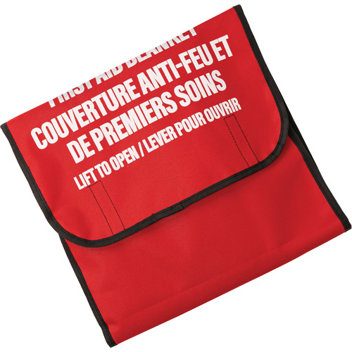 Dynamic Fire Blanket with Nylon Pouch Holder, Wool, 60"L x 71"W Superchem Industries